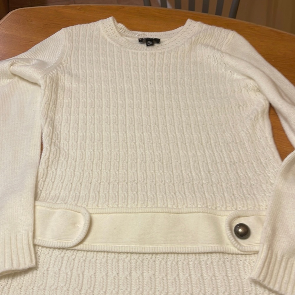 Womens winter white sweater dress.